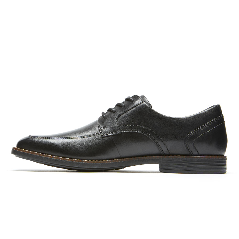 Rockport Mens Oxfords Black - Slayter Apron Toe - UK 086-LOWPHT